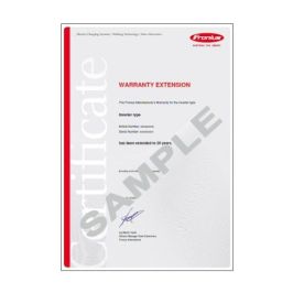 Fronius Extended Warranty Cert