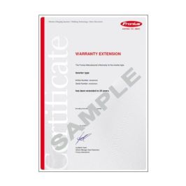 Fronius Extended Warranty Cert