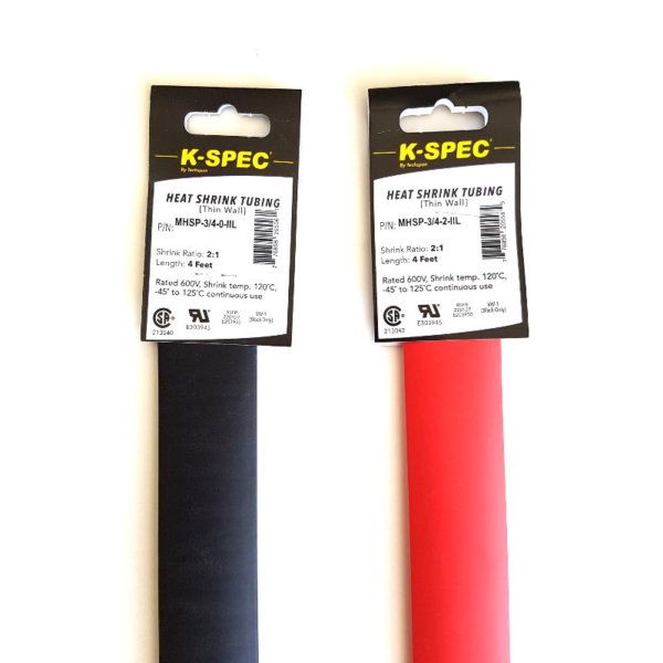 K-Spec Heat Shrink Black-Red